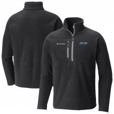 San Jose Sharks Columbia Black Fast Trek III Raglan Half-Zip Fleece Jacket