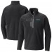 San Jose Sharks Columbia Black Fast Trek III Raglan Half-Zip Fleece Jacket