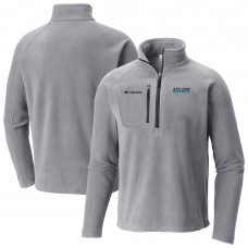 San Jose Sharks Columbia Gray Fast Trek III Raglan Half-Zip Fleece Jacket