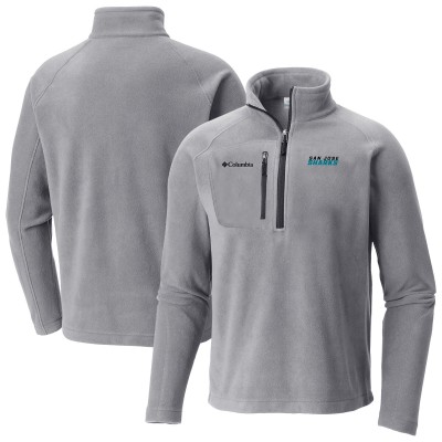San Jose Sharks Columbia Gray Fast Trek III Raglan Half-Zip Fleece Jacket