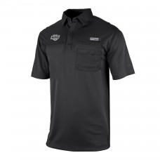 Los Angeles Kings Columbia Black Flycaster Omni-Wick Pocket Polo