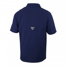 Nashville Predators Columbia Navy Flycaster Omni-Wick Pocket Polo