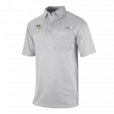 Nashville Predators Columbia Gray Flycaster Omni-Wick Pocket Polo