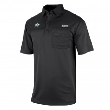 Dallas Stars Columbia Black Flycaster Omni-Wick Pocket Polo