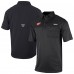 Detroit Red Wings Columbia Black Flycaster Omni-Wick Pocket Polo