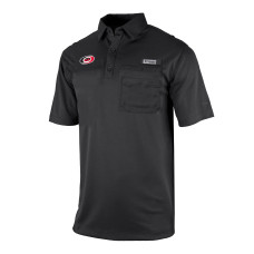Поло Carolina Hurricanes Columbia Black Flycaster Omni-Wick Pocket