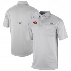 Ottawa Senators Columbia Gray Flycaster Omni-Wick Pocket Polo Ottawa Senators Columbia Gray Flycaster Omni-Wick Pocket Polo