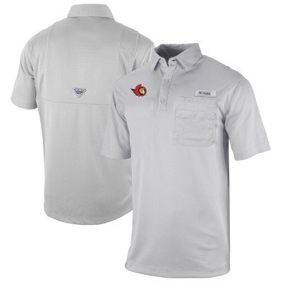 Ottawa Senators Columbia Gray Flycaster Omni-Wick Pocket Polo