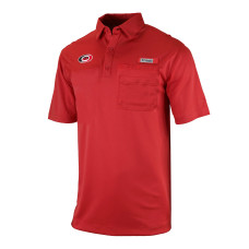 Поло Carolina Hurricanes Columbia Red Flycaster Omni-Wick Pocket