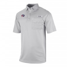 Columbus Blue Jackets Columbia Gray Flycaster Omni-Wick Pocket Polo