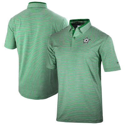Dallas Stars Columbia Green Golden Hills Omni-Wick Polo