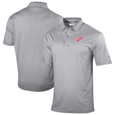 Detroit Red Wings Columbia Gray Golden Hills Omni-Wick Polo