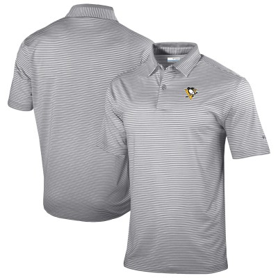 Pittsburgh Penguins Columbia Gray Golden Hills Omni-Wick Polo