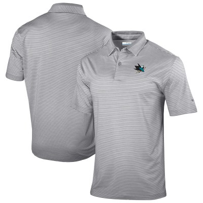 San Jose Sharks Columbia Gray Golden Hills Omni-Wick Polo