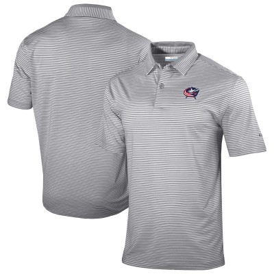 Columbus Blue Jackets Columbia Gray Golden Hills Omni-Wick Polo