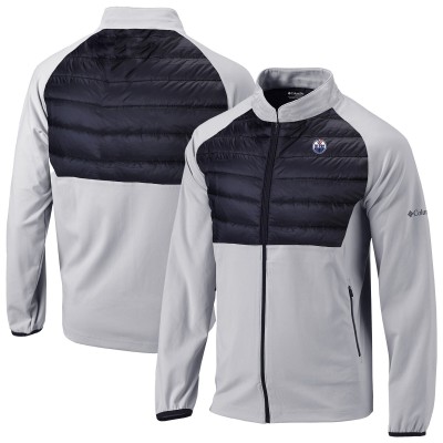 Edmonton Oilers Columbia Gray/Black In The Element Full-Zip Raglan Omni-Wick Jacket