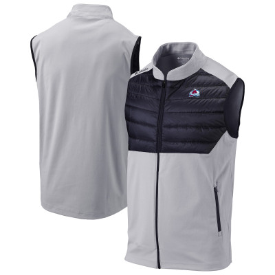 Colorado Avalanche Columbia Gray In The Element Omni-Wick Full-Zip Vest