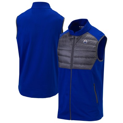 Edmonton Oilers Columbia Royal In The Element Omni-Wick Full-Zip Vest