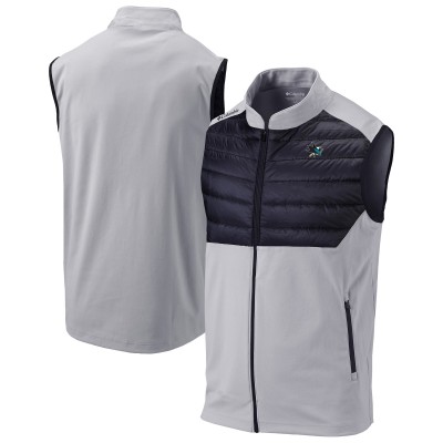 San Jose Sharks Columbia Gray In The Element Omni-Wick Full-Zip Vest