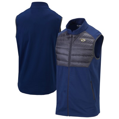 Nashville Predators Columbia Navy In The Element Omni-Wick Full-Zip Vest