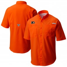 Рубашка с коротким рукавом Philadelphia Flyers Columbia Orange Tamiami Omni-Wick