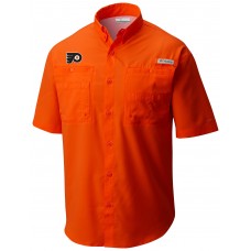 Рубашка с коротким рукавом Philadelphia Flyers Columbia Orange Tamiami Omni-Wick
