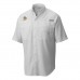 Pittsburgh Penguins Columbia White Tamiami Short Sleeve Omni-Wick Button-Down Shirt