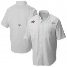 Columbus Blue Jackets Columbia White Tamiami Short Sleeve Omni-Wick Button-Down Shirt