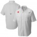 Calgary Flames Columbia White Tamiami Short Sleeve Omni-Wick Button-Down Shirt
