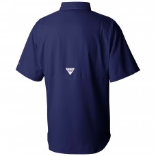 Columbus Blue Jackets Columbia Navy Tamiami Short Sleeve Omni-Wick Button-Down Shirt