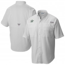 Dallas Stars Columbia White Tamiami Short Sleeve Omni-Wick Button-Down Shirt