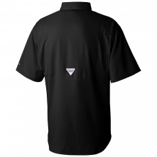 Detroit Red Wings Columbia Black Tamiami Short Sleeve Omni-Wick Button-Down Shirt