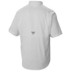 Carolina Hurricanes Columbia White Tamiami Short Sleeve Omni-Wick Button-Down Shirt