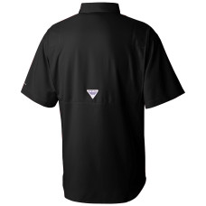 Carolina Hurricanes Columbia Black Tamiami Short Sleeve Omni-Wick Button-Down Shirt