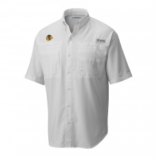 Рубашка с коротким рукавом Chicago Blackhawks Columbia White Tamiami Omni-Wick Рубашка с коротким рукавом Chicago Blackhawks Columbia White Tamiami Omni-Wick