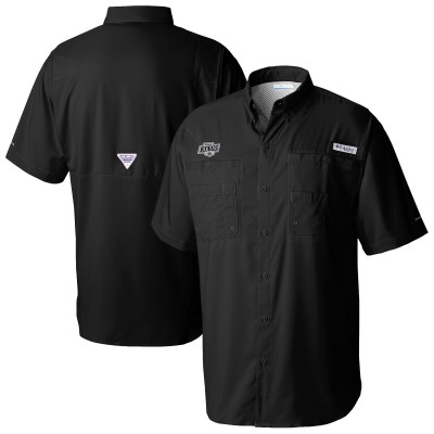 Los Angeles Kings Columbia Black Tamiami Short Sleeve Omni-Wick Button-Down Shirt