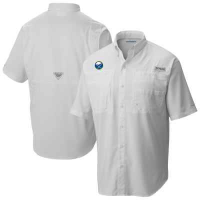 Buffalo Sabres Columbia White Tamiami Short Sleeve Omni-Wick Button-Down Shirt