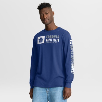 Toronto Maple Leafs Fanatics Blue Goal Crease Legacy Long Sleeve T-Shirt