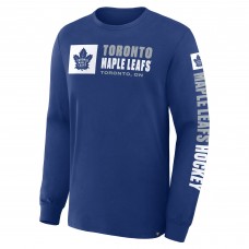 Toronto Maple Leafs Fanatics Blue Goal Crease Legacy Long Sleeve T-Shirt