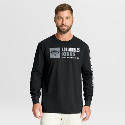 Los Angeles Kings Fanatics Black Goal Crease Legacy Long Sleeve T-Shirt