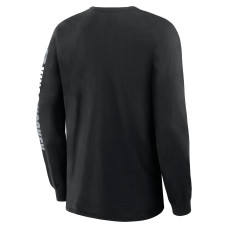 Los Angeles Kings Fanatics Black Goal Crease Legacy Long Sleeve T-Shirt Los Angeles Kings Fanatics Black Goal Crease Legacy Long Sleeve T-Shirt