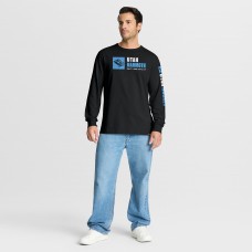 Utah Mammoth Fanatics Black Goal Crease Legacy Long Sleeve T-Shirt
