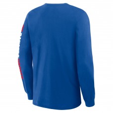 New York Rangers Fanatics Blue Goal Crease Legacy Long Sleeve T-Shirt New York Rangers Fanatics Blue Goal Crease Legacy Long Sleeve T-Shirt