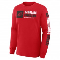 Carolina Hurricanes Fanatics Red Goal Crease Legacy Long Sleeve T-Shirt