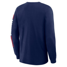 Футболка с длинным рукавом Montreal Canadiens Fanatics Navy Goal Crease Legacy Футболка с длинным рукавом Montreal Canadiens Fanatics Navy Goal Crease Legacy