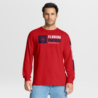 Футболка с длинным рукавом Florida Panthers Fanatics Red Goal Crease Legacy