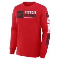 Detroit Red Wings Fanatics Red Goal Crease Legacy Long Sleeve T-Shirt
