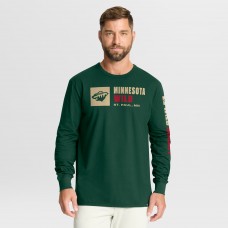 Minnesota Wild Fanatics Green Goal Crease Legacy Long Sleeve T-Shirt