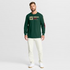 Minnesota Wild Fanatics Green Goal Crease Legacy Long Sleeve T-Shirt