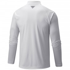 Кофта на короткой молнии Edmonton Oilers Columbia White Terminal Tackle Omni-Wick Raglan